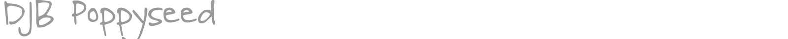DJB Poppyseed font preview
